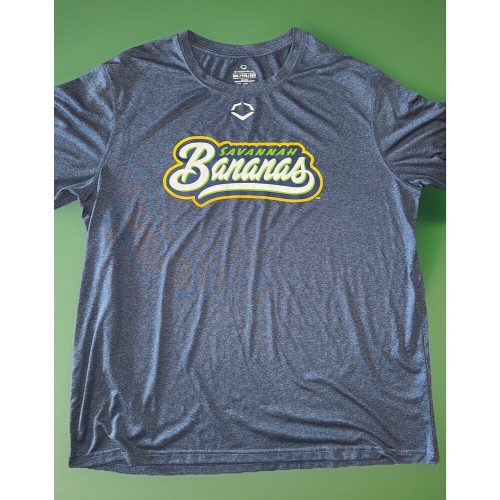 BIG & TALL Savannah Bananas Tshirt Blue Size 2XL Polyester Good Used Condition